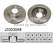 J3303048 Brzdový kotouč NIPPARTS