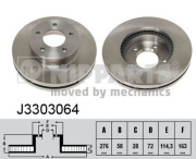 J3303064 Brzdový kotouč NIPPARTS