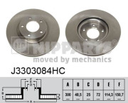 J3303084HC Brzdový kotouč NIPPARTS