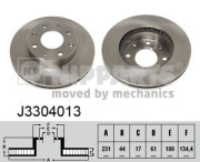 J3304013 Brzdový kotouč NIPPARTS