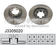 J3305020 Brzdový kotouč NIPPARTS