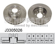 J3305026 Brzdový kotouč NIPPARTS