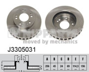 J3305031 Brzdový kotouč NIPPARTS