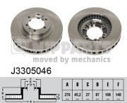 J3305046 Brzdový kotouč NIPPARTS