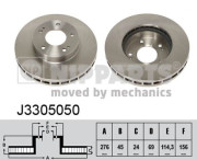 J3305050 Brzdový kotouč NIPPARTS