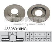 J3308016HC Brzdový kotouč NIPPARTS