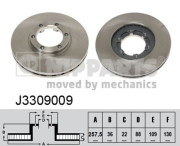 J3309009 Brzdový kotouč NIPPARTS