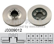 J3309012 NIPPARTS brzdový kotúč J3309012 NIPPARTS