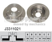 J3311021 Brzdový kotouč NIPPARTS