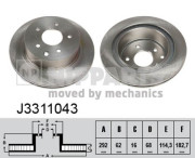 J3311043 Brzdový kotouč NIPPARTS