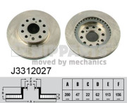 J3312027 Brzdový kotouč NIPPARTS