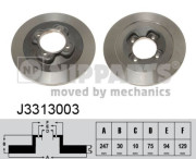 J3313003 Brzdový kotouč NIPPARTS