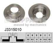 J3315010 Brzdový kotouč NIPPARTS