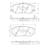 J3600327 Sada brzdových destiček, kotoučová brzda NIPPARTS