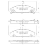 J3600503 Sada brzdových destiček, kotoučová brzda NIPPARTS
