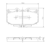 J3601058 Sada brzdových destiček, kotoučová brzda NIPPARTS