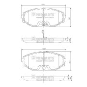 J3601074 Sada brzdových destiček, kotoučová brzda NIPPARTS