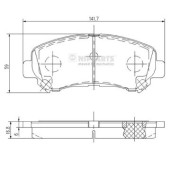 J3601096 Sada brzdových destiček, kotoučová brzda NIPPARTS