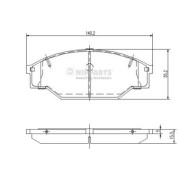 J3602047 Sada brzdových destiček, kotoučová brzda NIPPARTS