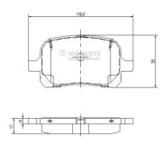 J3602081 Sada brzdových destiček, kotoučová brzda NIPPARTS