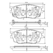 J3603055 Sada brzdových destiček, kotoučová brzda NIPPARTS