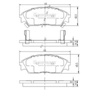 J3604023 Sada brzdových destiček, kotoučová brzda NIPPARTS
