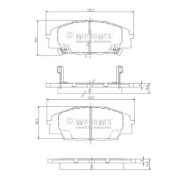 J3604055 Sada brzdových destiček, kotoučová brzda NIPPARTS