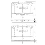 J3605033 Sada brzdových destiček, kotoučová brzda NIPPARTS