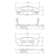 J3611024 Sada brzdových destiček, kotoučová brzda NIPPARTS