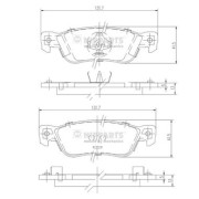 J3619000 Sada brzdových destiček, kotoučová brzda NIPPARTS