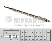 J5711027 NIPPARTS żeraviaca sviečka J5711027 NIPPARTS