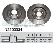 N3300334 NIPPARTS brzdový kotúč N3300334 NIPPARTS