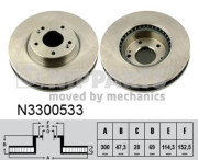 N3300533 Brzdový kotouč NIPPARTS