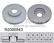 N3300543 NIPPARTS brzdový kotúč N3300543 NIPPARTS