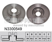 N3300549 Brzdový kotouč NIPPARTS