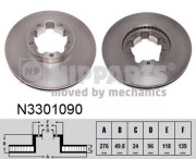 N3301090 Brzdový kotouč NIPPARTS