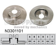 N3301101 Brzdový kotouč NIPPARTS