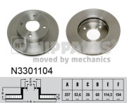 N3301104 Brzdový kotouč NIPPARTS