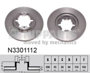 N3301112 Brzdový kotouč NIPPARTS