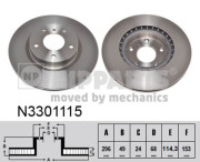 N3301115 Brzdový kotouč NIPPARTS