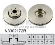 N3302172R Brzdový kotouč NIPPARTS