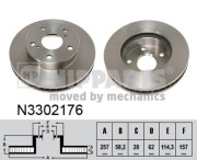 N3302176 Brzdový kotouč NIPPARTS