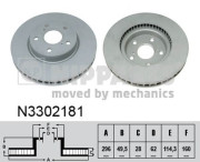 N3302181 NIPPARTS brzdový kotúč N3302181 NIPPARTS