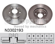 N3302193 Brzdový kotouč NIPPARTS