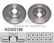 N3302196 Brzdový kotouč NIPPARTS