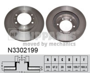 N3302199 Brzdový kotouč NIPPARTS