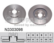 N3303098 Brzdový kotouč NIPPARTS