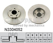 N3304052 Brzdový kotouč NIPPARTS