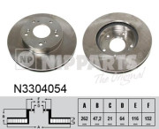 N3304054 Brzdový kotouč NIPPARTS