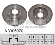 N3305070 Brzdový kotouč NIPPARTS